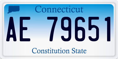 CT license plate AE79651