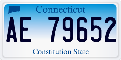CT license plate AE79652