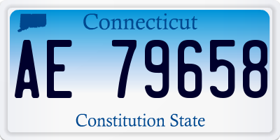 CT license plate AE79658