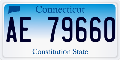 CT license plate AE79660