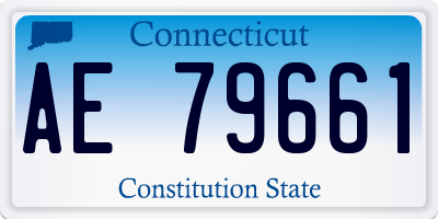 CT license plate AE79661