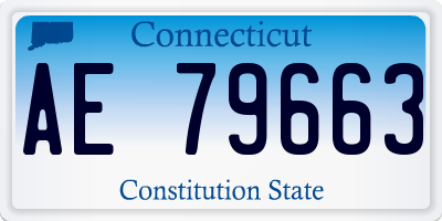 CT license plate AE79663