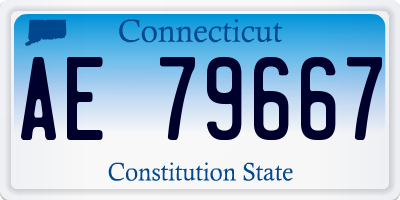 CT license plate AE79667