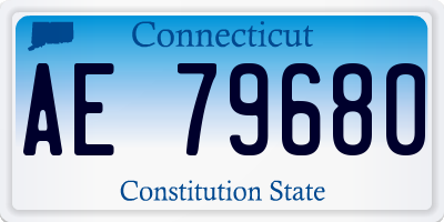 CT license plate AE79680