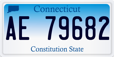 CT license plate AE79682