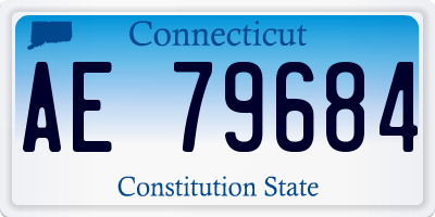 CT license plate AE79684