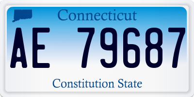 CT license plate AE79687