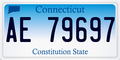 CT license plate AE79697