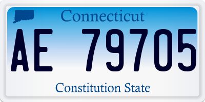 CT license plate AE79705