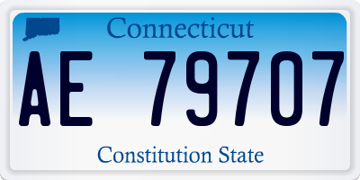 CT license plate AE79707