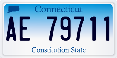 CT license plate AE79711