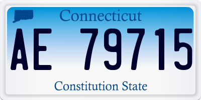 CT license plate AE79715