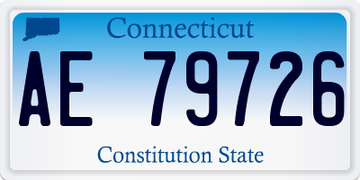 CT license plate AE79726