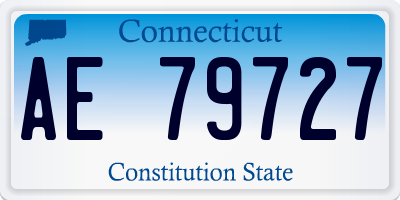 CT license plate AE79727
