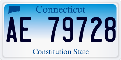 CT license plate AE79728