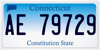 CT license plate AE79729