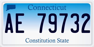 CT license plate AE79732