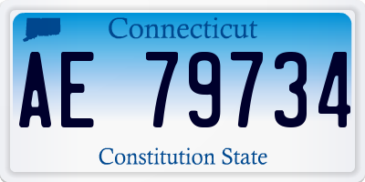CT license plate AE79734