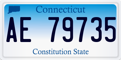 CT license plate AE79735