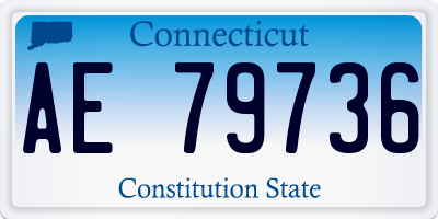 CT license plate AE79736