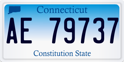 CT license plate AE79737