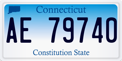 CT license plate AE79740
