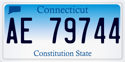 CT license plate AE79744