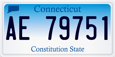 CT license plate AE79751
