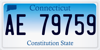 CT license plate AE79759