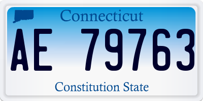 CT license plate AE79763