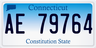 CT license plate AE79764