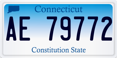 CT license plate AE79772