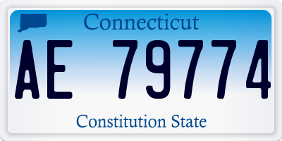 CT license plate AE79774