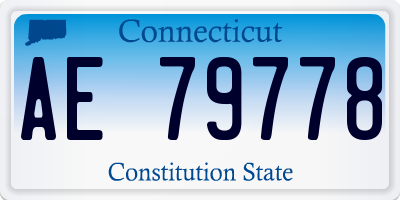 CT license plate AE79778