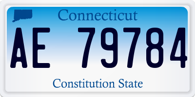 CT license plate AE79784