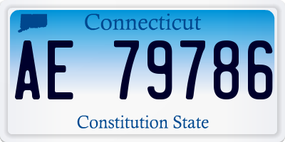 CT license plate AE79786