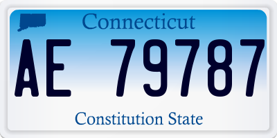 CT license plate AE79787