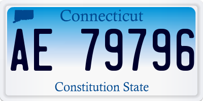 CT license plate AE79796
