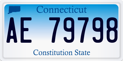 CT license plate AE79798