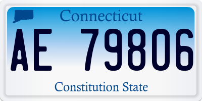 CT license plate AE79806