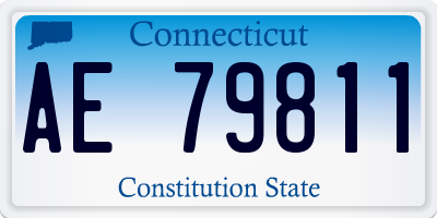CT license plate AE79811