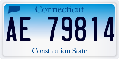 CT license plate AE79814