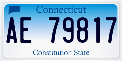 CT license plate AE79817