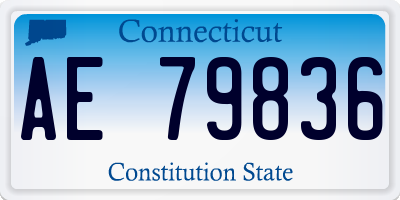 CT license plate AE79836