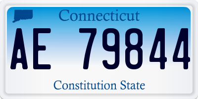 CT license plate AE79844