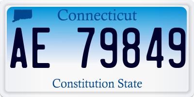 CT license plate AE79849