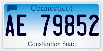 CT license plate AE79852