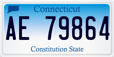 CT license plate AE79864