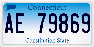 CT license plate AE79869