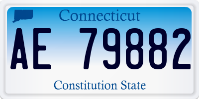 CT license plate AE79882